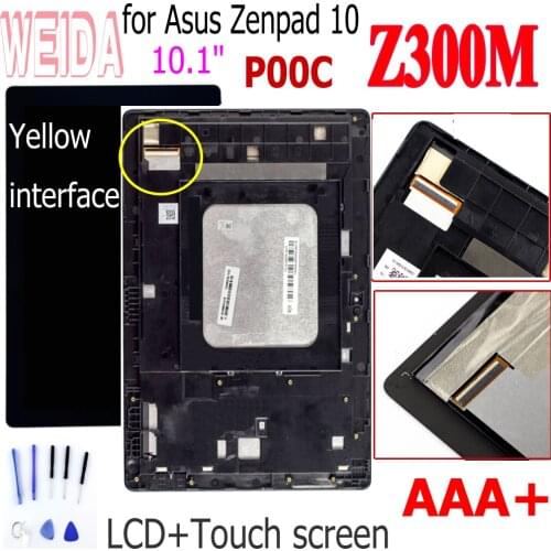 Weida Z300M LCD+Frame For Asus Zenpad 10 Z300 Z300M P00C LCD Display Touch Screen Assembly Digitizer Repair Parts