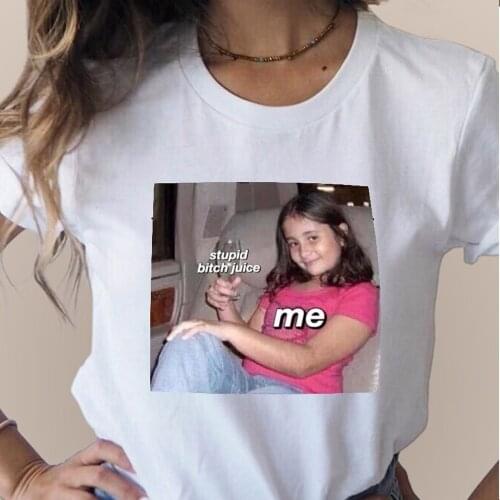 Stupid Juice T Shirt Women Unisex Meme Funny Tee Hipsters Printed Grunge Vintage Tees Tops Clothing