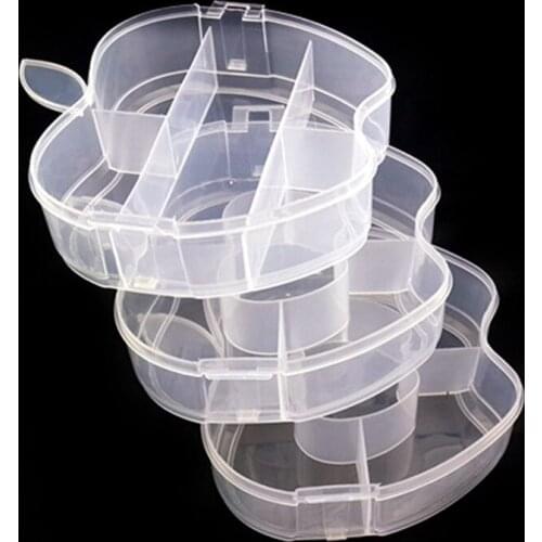 1PC 3 Grid Plastic Box Jewelry Box Plastic Storage Box for Beads Earring Case Display Organizer JF 0672