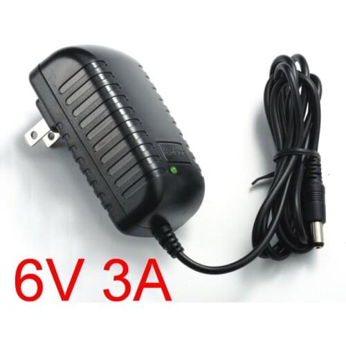 1PCS High quality IC solutions DC 6V 3A Switch power supply,18W LED power adapter, US plug 5.5mm x 2.1-2.5mm