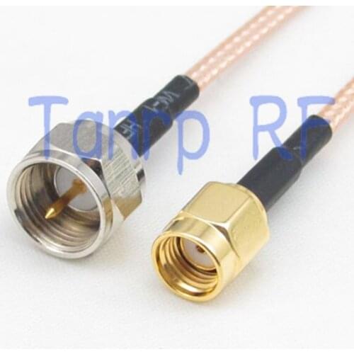 20inch F male plug to RP SMA male RF adapter connector 50CM Pigtail coaxial jumper cable RG316 extension cord