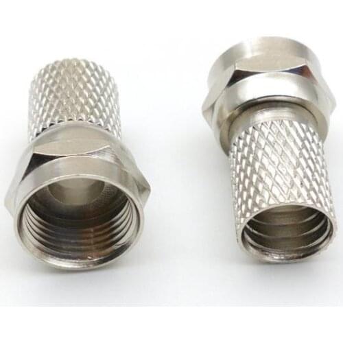 2000PCS brass F Connector Screw On Type for RG6 Coaxial Cable