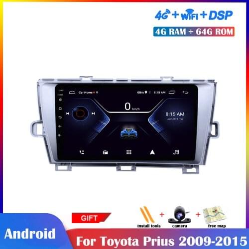 9 inch Android Multimedia Player For Toyota Prius 2009 2010-2015 DSP Car Radio Stereo GPS Navigation IPS Touch Screen Bluetooth