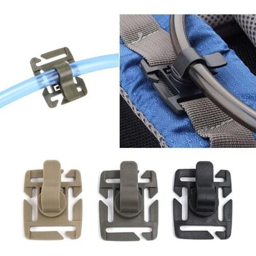 AR 15 Tactical Vest Accessories Molle System Rotatable Drinking Water Tube Trap Hose Webbing Clip for Camelbak Water Pack Bag