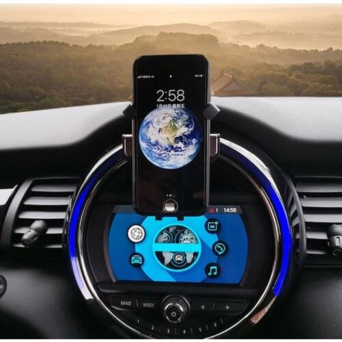 Car Navigation Phone Holder Bracket Wireless Charging Phone Base For Mini Cooper One S JCW D F55 F56 F60 Countryman Accessories