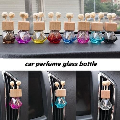 New Car Perfume Glass Bottle Freshener Diffuser Automobile Interior Air Outlet Clip Empty Bottle for Auto Ornament Accessories