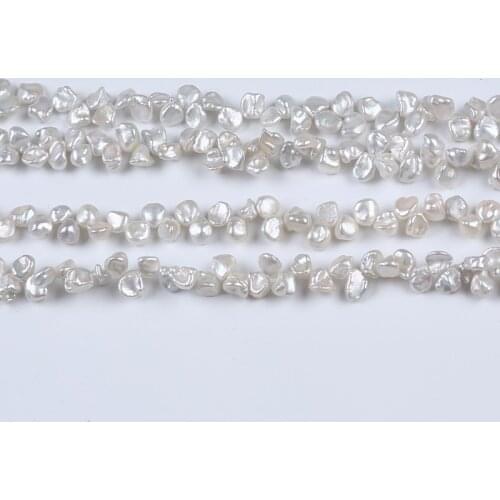 7-8mm Keshi Pearl Strand White Loose Freshwater Reborn Pearl beads