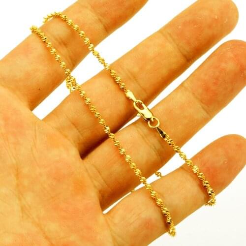 JHplated Ethiopian Chain Necklaces for Women /men Gold Color Chain Fashion Africa Jewelry Wholesale