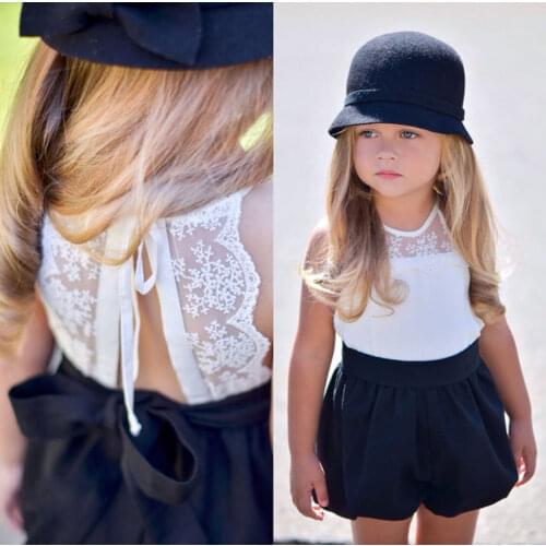 New Summer Infant Kids Baby Girls Romper Sleeveless Lace Lovely Jumpsuits Outfit Sunsuits 1-6Y