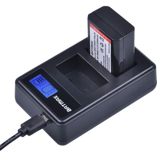 1pc 2000mAh NP-FW50 NPFW50 np-fw50 Battery+LCD USB Dual Charger for Sony Alpha a6500 a6400 a6300 a6000 a5000 a3000 NEX-3 a7R