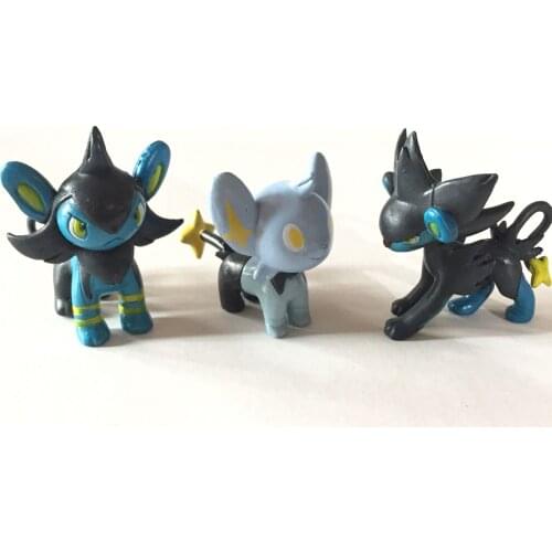 TOMY Pokemon Action Figure Shinx Evolution Group Pokemon Doll Rare Model