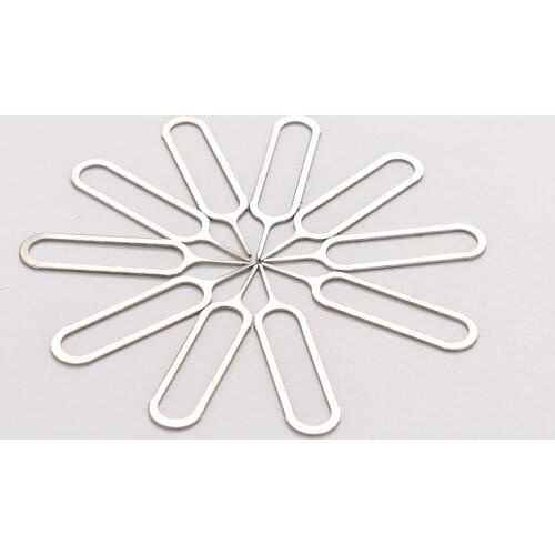 Hot! 10pcs/set Sim Card Tray Removal Eject Pin Key Tool Stainless Steel Needle for huawei for iPhone iPad Samsung