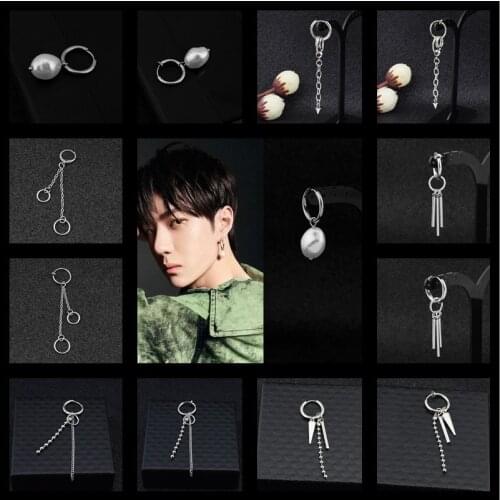 SOHOT Minimalism Metal Long Chain Tassel Jewellry Unisex Punk Imitation Pearls Round Circle Shape Female Hoop Earrings Design