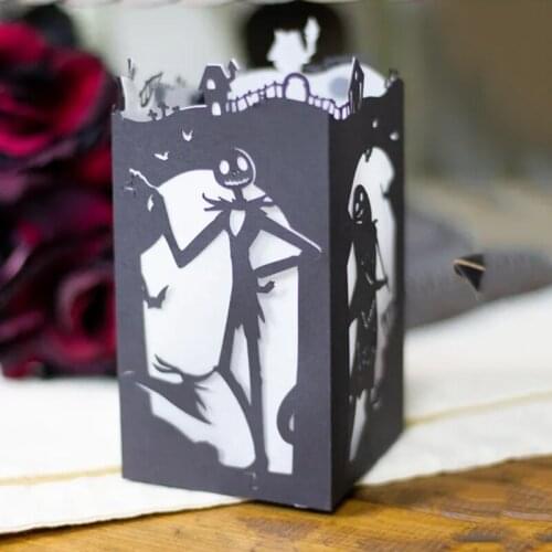 Halloween Box Lantern Decoration Metal Cutting Dies New Diy Emboss Stencil Scrapbooking Dies for Card Making 2021
