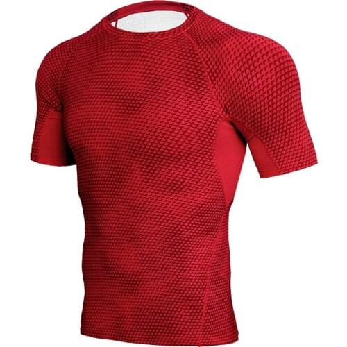 Motorcycle Tights mens sports running short-sleeved fitness quick-drying T-shirt high stretch training breathable sweat shorts