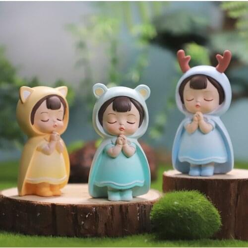 Cartoon Resin Craft Figurine Model Forest Baby Blind Box Crafts Micro Ornament Desktop Home Decor Miniature Accessories Gifts