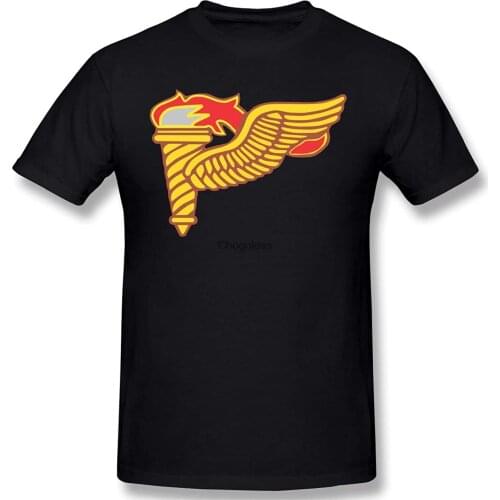 F2018GBi Us-Army Airborne Pathfinders Mens Cotton Performance Basic Short Sleeve T-Shirt