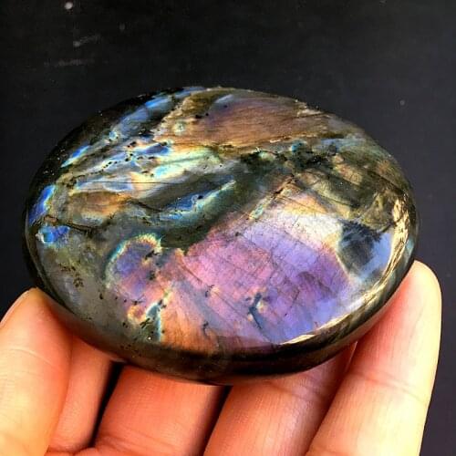 Natural Rainbow Labradorite Crystal Tumbled Palm Gem Stone Wholesales Price Free Shipping