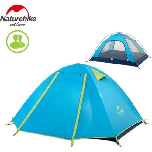 Naturehike 2 3 4 Person Camping Tent Outoor Ultralight Waterproof Large Camp Tents for family with mat