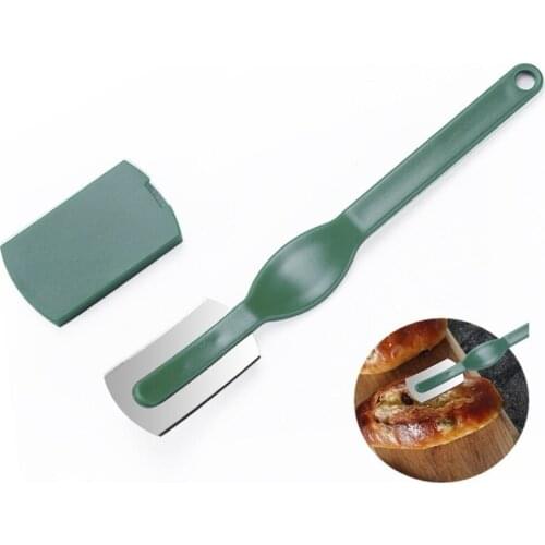 Plastic Bread Lame Tools Bakery Scraper Bread Knife Slicer Cutter Dough Breads Scoring Lame with Blades Arc Curved Knife