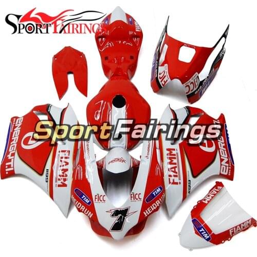Complete Fiberglass Racing Fairings For Ducati 1199 899 Year 2012 2013 Motorcycle Full Body Kits White Red Carenes Cowling
