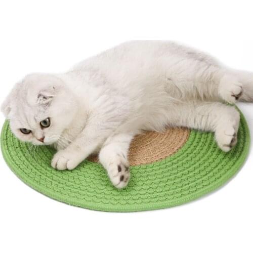 Anti Slip Thicken Cat Natural Premium Cotton Woven Cat Mat Scratching Mat for Carpet Sofa Couch Rug Furniture Protecting 2021