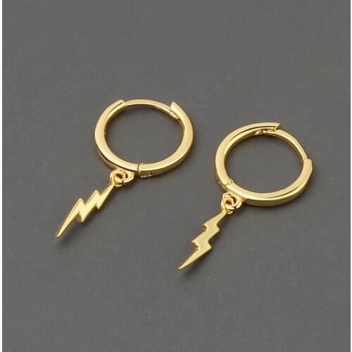 LIVVY Silver Color Wave Lightning Shape Pendant Earrings For Woman Fashion Temperament Party Handmade Jewelry