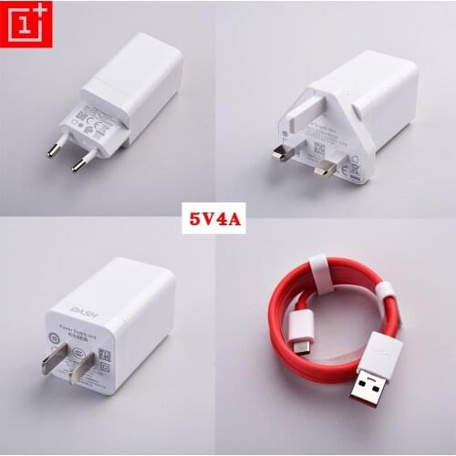 Oneplus Nord N10 N100 Charger 5V4A Fast Charging Dash Power Wall Adapter Type C Cable For One Plus 1+ 9 8 7 7T Pro 9R Smartphone