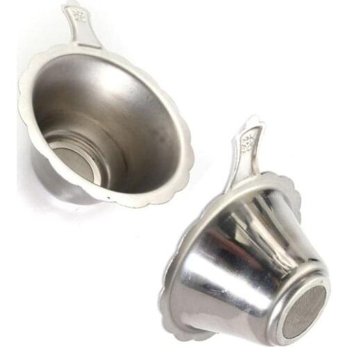 Stainless Steel Double-layer Fine Mesh Tea Strainer Filter Sieve Tea Strainer Infuser Tea Spice Mesh Herbal Ball cooking tools
