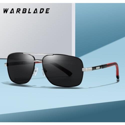 WarBLade 2021 Men Polarized Sunglasses Brand Design Alloy Frame Rectangle Lens Sun Glasses Unisex Driving Goggles UV400 Oculos