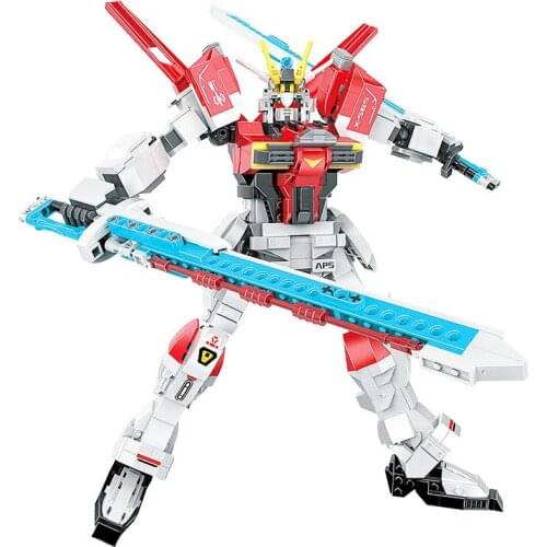Gundaming Mecha Building Blocks MOC Creative Movie Robot Mechanical Warrior Series Bricks 3D Model Toys For Boy Birthday Gifts