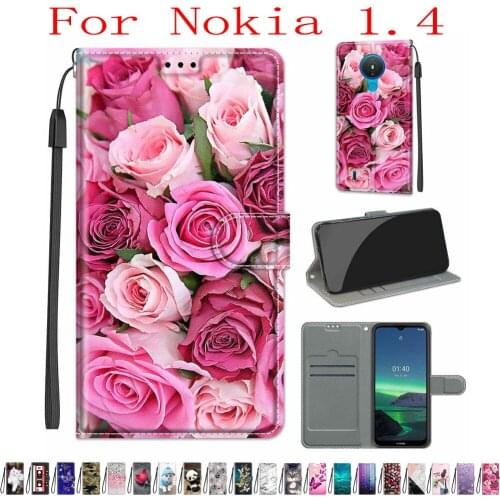 Sunjolly Case for Nokia 1.4 Wallet Stand Flip PU Leather Phone Case Cover coque capa for Nokia 1.4 Case for Nokia 1.4 Cover