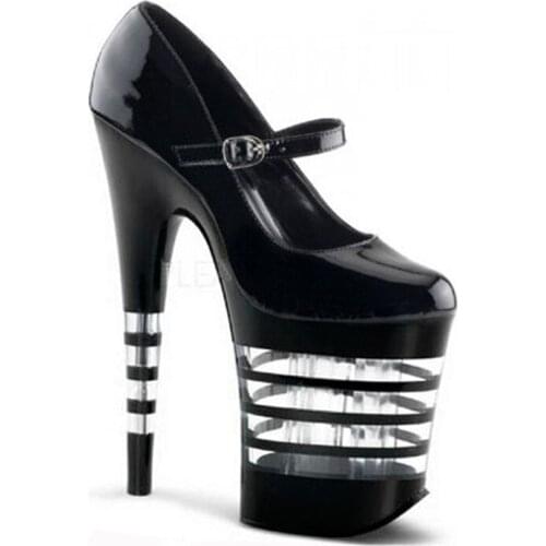 Luxury Women Pumps 2020 Patent Leather 20CM Thin High Heels Sexy Buckle Strap waterproof Classics fashion Party shoes woman 2020