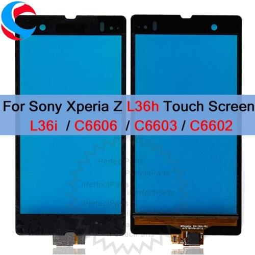 High Quality 5.0" For Sony Xperia Z L36h L36i C6606 C6603 C6602 Touch Screen Digitizer Sensor Outer Glass Lens Panel+Tracking