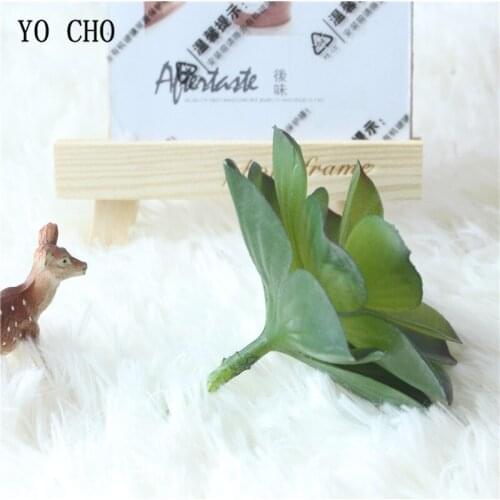 YO CHO 1PC Artificial Pearl Leaf Succulents Cheap Plants For Garden Home Bar Decoration DIY Fake Green Succulent Party Decor
