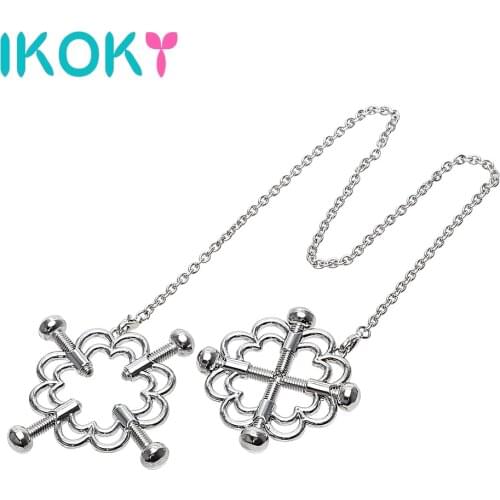 IKOKY Breast Clips Nipple Clamps Sex Toys for Couple Adult Games Erotic Toys Stainless Steel Nipple Stimulator Sex Products