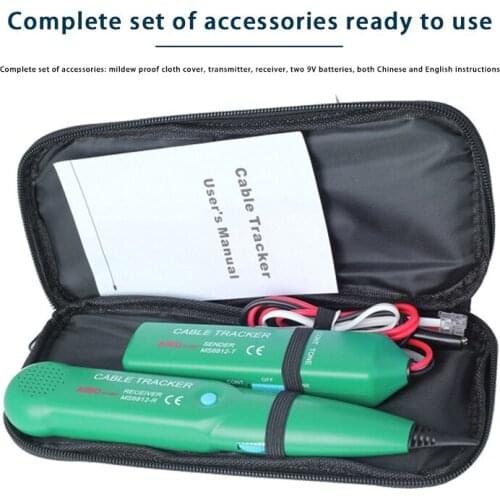 1 Set Universal 100-300kHz Professional Line Detector AIMO Meter Cable Tester Telephone Wire Tracker Tracer Car Accessories