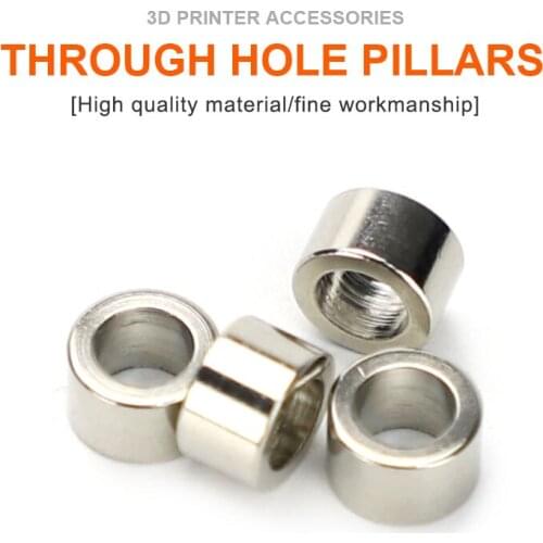 10pcs 3D Printer Accessories Openbuilds Aluminium Spacer V-slot Isolation Column Separate Pillar Quarantine Bore 5MM Screw Nut