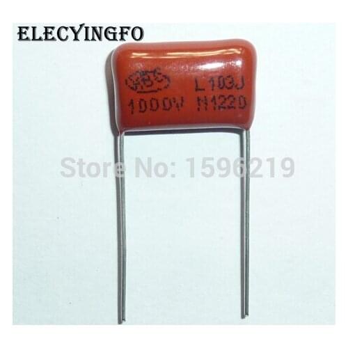 10pcs CBB capacitor 103 1000V 103J 1KV 0.01uF 10nF P15 CBB13 Metallized Polypropylene Film Capacitor
