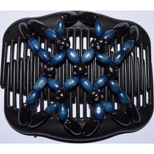 100 pcs/lot dark blue and black classical beads comb royal pattern work lady hair accessory Easy to Use