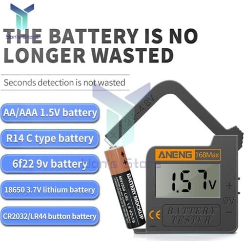 168Max LCD Digital Lithium Battery Portable High Precision Power Tester Battery Voltage Tester Capacity Tester Diagnostic Tool