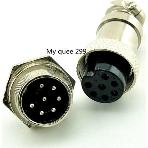 20pcs=10pair 6PIN 16mm gx16-6 core aviation plug cable connector plug + socket