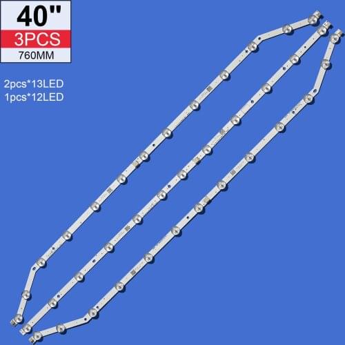 3pcs 76cm LED Backlight 12/13eds For Sam sung 40'' 39" TV UN40H5003 D3GE 400SMA R2 2013SVS40 39 T2 3228N1 LM41 00001V 00001W