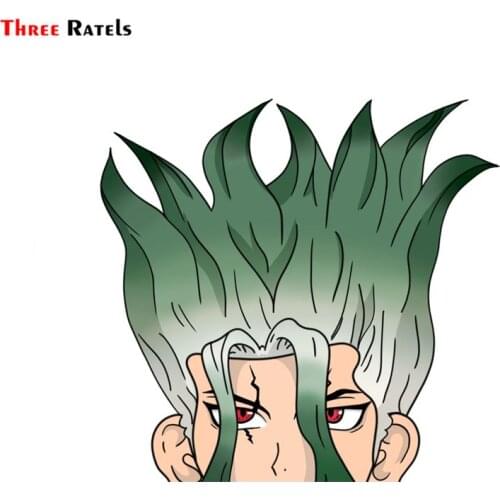 Three Ratels FC447 Senku Peeker cartoon 3D Stickers for car 3d anime sex decal