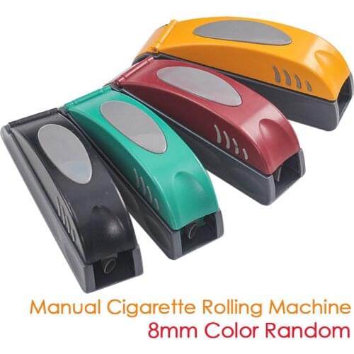 8mm Tube Manual Cigarette Rolling Machine Portable Mini Plastic Single Tube Joint Cigarette Roller Smoking Tool Tobacco Maker