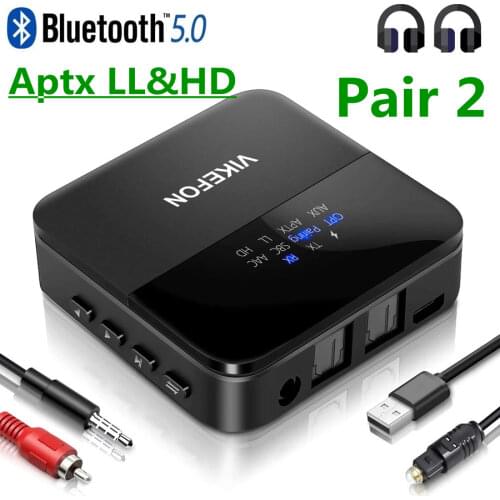 Aptx LL Bluetooth 5.0 Audio Transmitter Receiver RCA 3.5mm AUX Spdif Stereo Wirlesss Adapter USB Dongle For Car TV PC Headphones