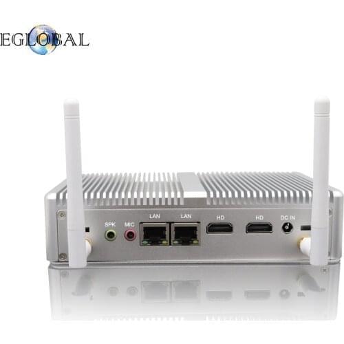 Eglobal Model M3-N3150YL Fanless Mini PC Celeron N3150 With Dual HDMI Dual Lan Barebone Desktop Computer 4K HTPC WiFi HDMI 300M