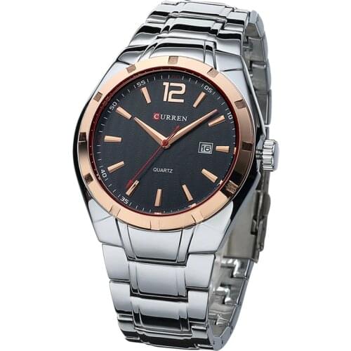 Original CURREN Luxury Brand Stainless Steel Strap Analog Date Mens Quartz Watch Casual Watch Men Wristwatch relogio masculino