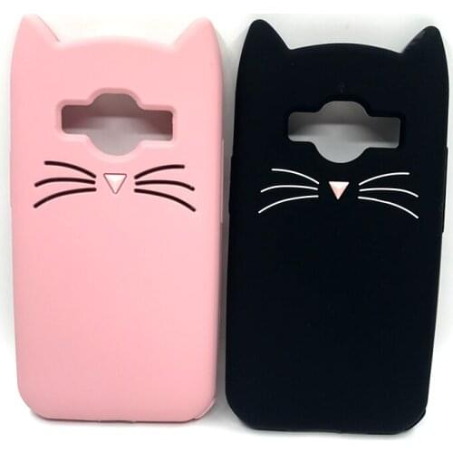 For Samsung Galaxy J1 2016 J3 J5 J7 2017 Pro Core Grand Prime Case Cute 3D Cat Silicone Cover For Samsung Grand Core Prime Cases