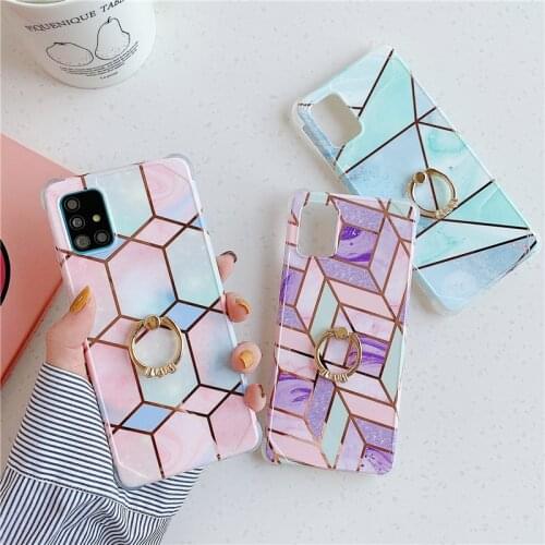 Finger Ring Holder Phone Case For Samsung Galaxy S20 FE Note 10 20 S21 Ultra S10 Plus A50 A51 A50S A71 A10 A30 A20 Case Cover